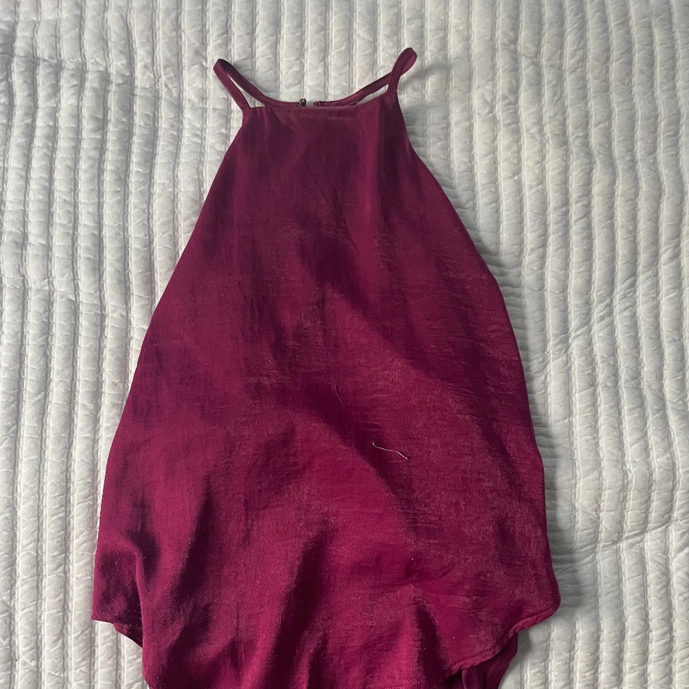 purple halter top